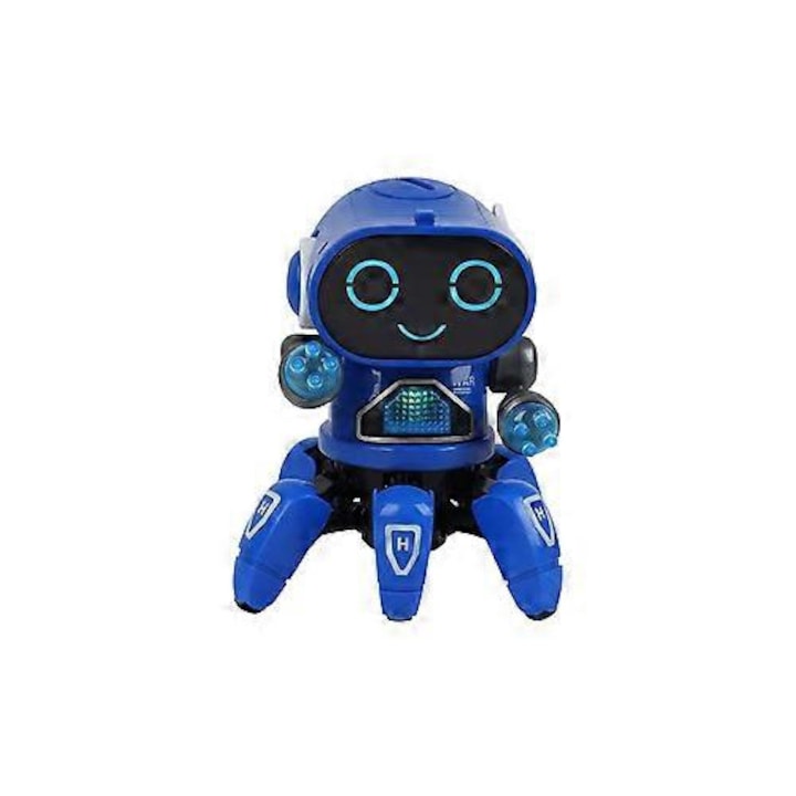 Електрическа играчка робот за деца, механична, със светлини и музика, комплект