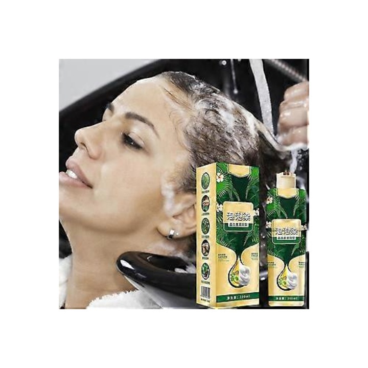 Sampon de par Bubble Plant 300ml, colorare instantanee