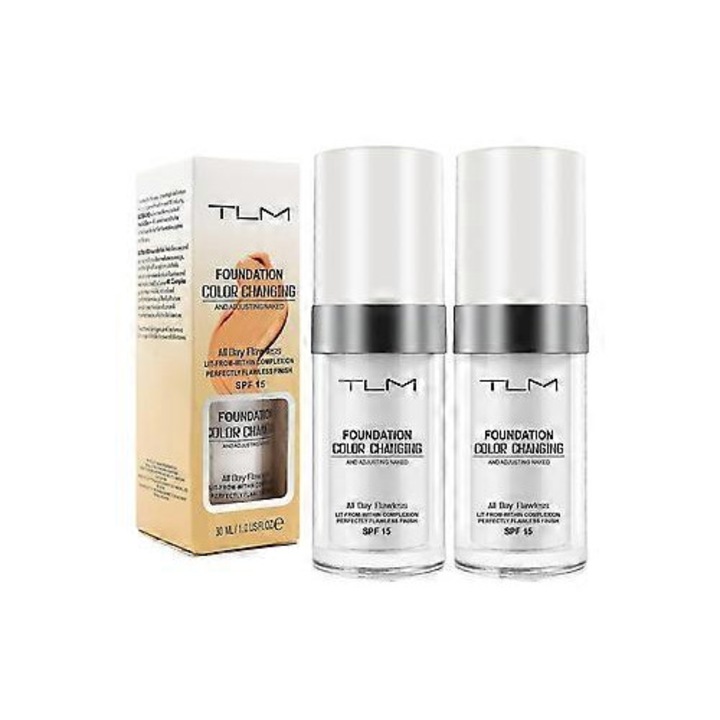 Set fond de ten color-changing, pentru piele imbatranita, crema de corectare, nuanta nude, TLM