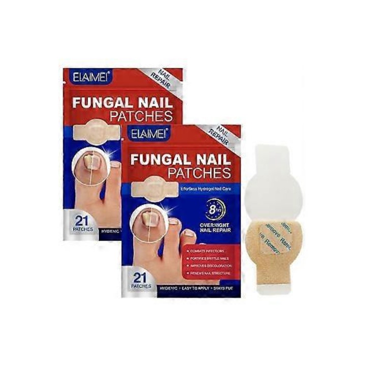 Plasturi pentru unghii, set 1/2/3/4/5 buc, waterproof, pentru unghii decolorate sau deteriorate