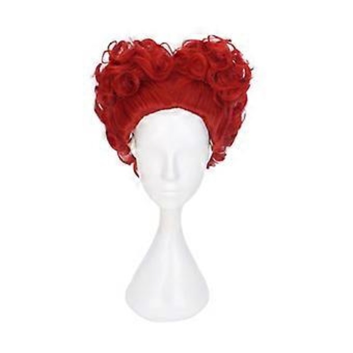 Peruca Cosplay Anime Alice in Tara Minunilor Regina Inimilor, rosu