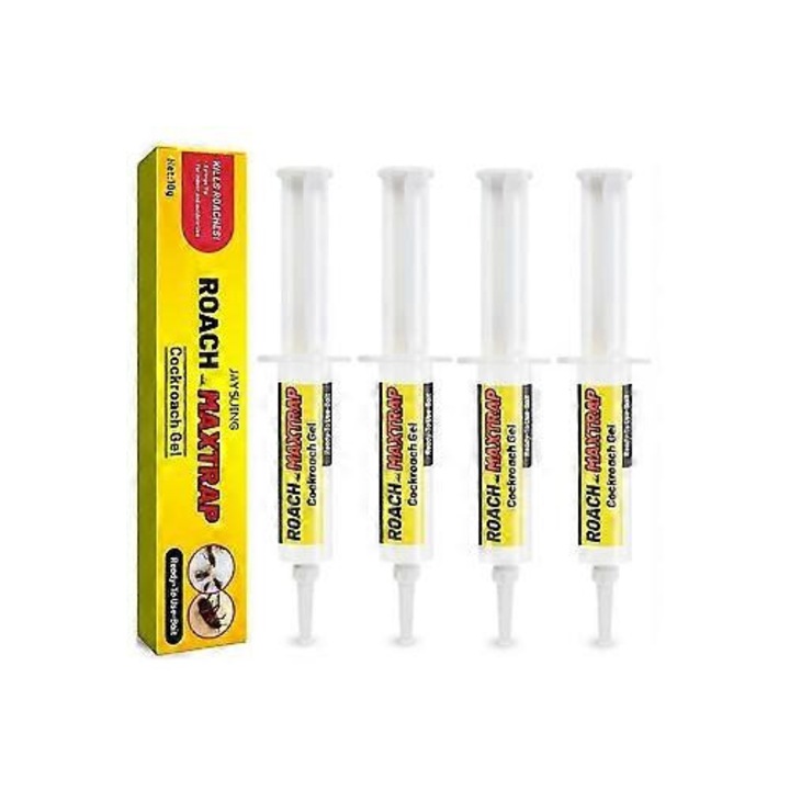 Gel insecticid pentru gandaci, set 10 bucati, cu varf de piston, control profesional al gandacilor