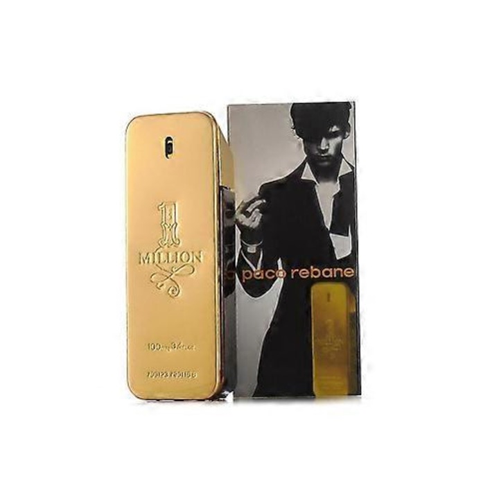 One Million Gold férfi parfüm, 100ml, hosszan tartó, fás illat