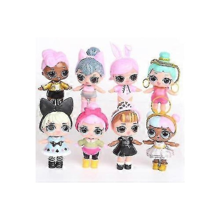 8 db-os Lol meglepetéslabda Lil Sisters háziállat babák szett