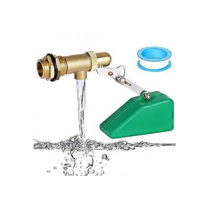 3/4 hüvelykes úszószelep, sárgaréz, állítható karral, automatikus vízszintszabályozással