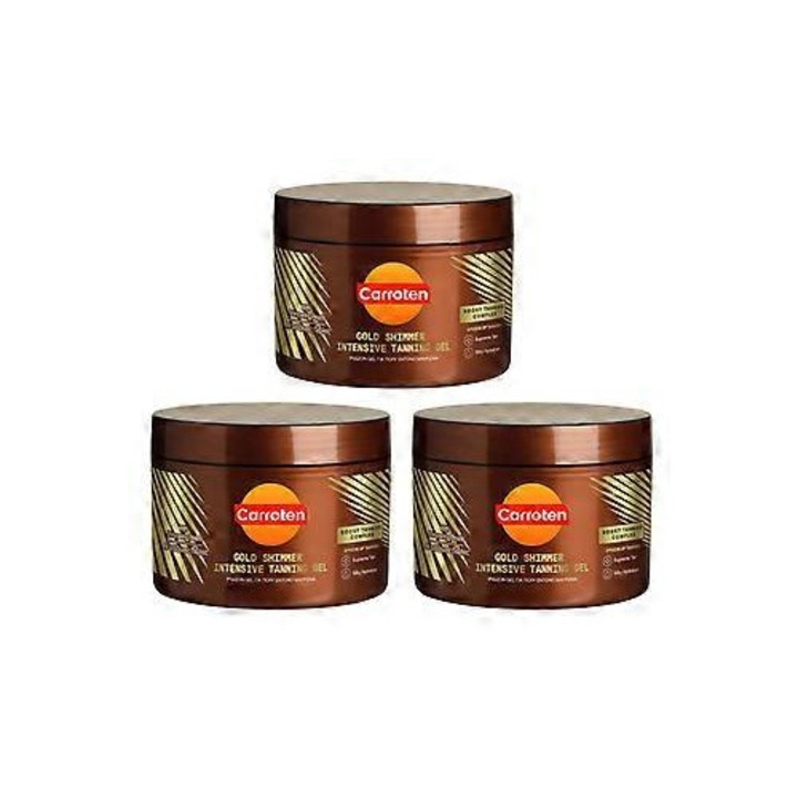 Intenzív Golden-Shimmer önbarnító gél, természetes megjelenés, gyors hatás, 200ml, 3 db