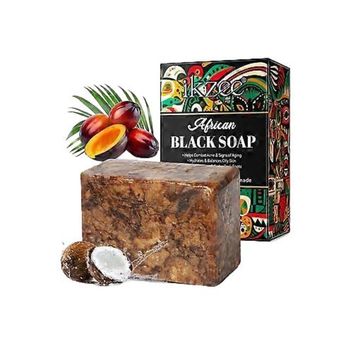 Ikzee Африкански сапун за кожа, ръчно изработен, хидратиращ, против стареене, 100 г