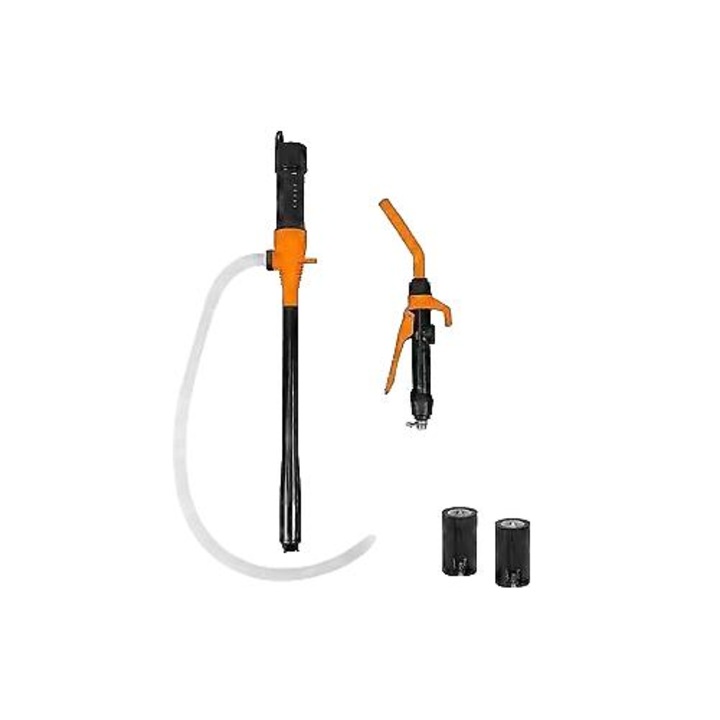 Pompa de transfer combustibil, portabila, electrica, 3.5GPM, negru/portocaliu