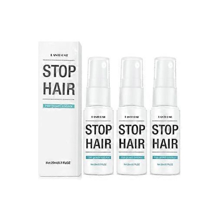 Комплект спрейове за трайно обезкосмяване, LANTHOME, 3 части, безболезнен, забавя растежа на космите