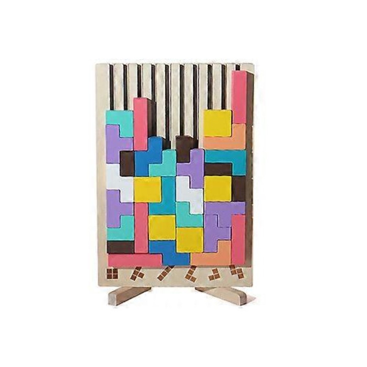 Тетрис игра за деца, Дърво, Многоцветно