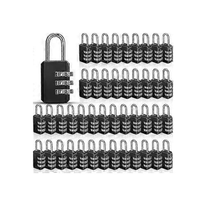 Комплект от 50 малки катинара с 3-цифрена комбинация