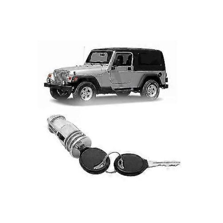 Gyújtáskulcsos zárbetét kulccsal, ezüst