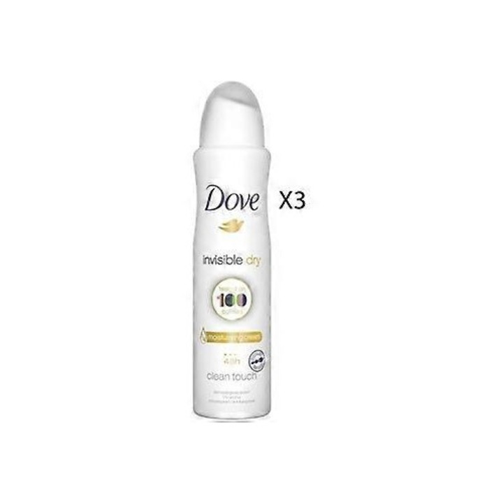 Dove Invisible Dry 48H izzadásgátló spray, 3 darabos szett, 150ml