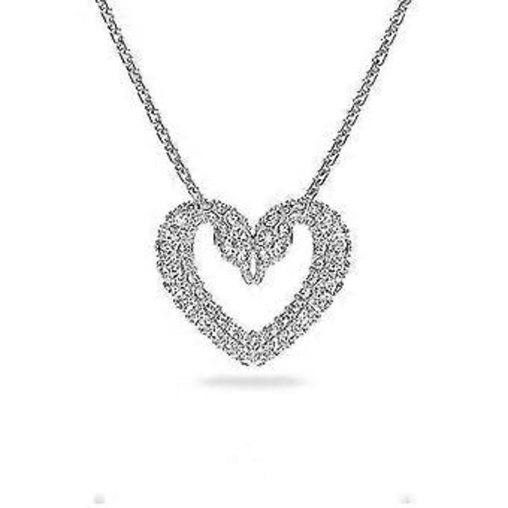 Colier Dublu Lebada, Cristal, Argintiu