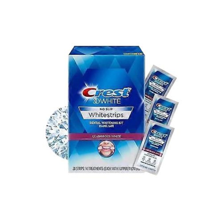 Ленти за избелване на зъби, Crest, 3D White, 28 броя, вкус на мента