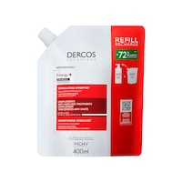 Sampon energizant Vichy Dercos Energy+, tratament complementar impotriva caderii parului cu aminexil, format eco, 400 ml