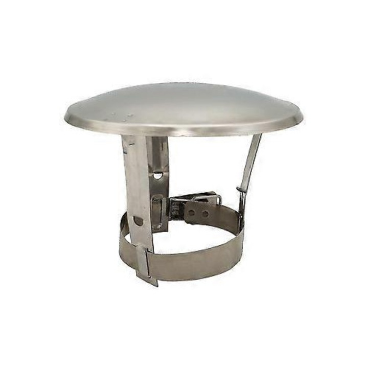 Cos de fum din otel inoxidabil, capac de protectie impotriva ploii, ajustabil, 60-250mm