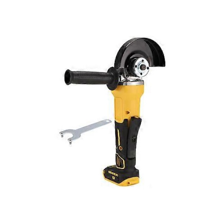 Szénkefe nélküli sarokcsiszoló 125 mm, Dewalt 18 V-os 20 V-os akkumulátorokhoz, fa vágásához