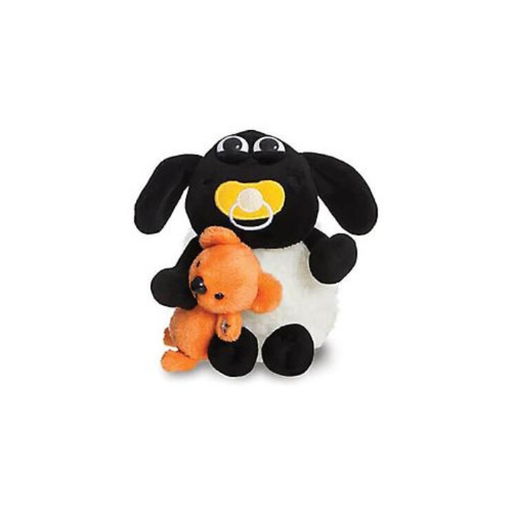Jucarie de plus Timmy Shaun The Sheep, alb-negru, 43cm, varsta 1+