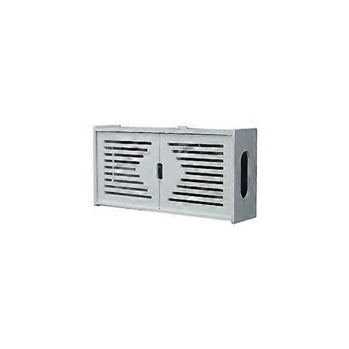 Рафт за Wifi рутер, дървена стойка, висящ органайзер