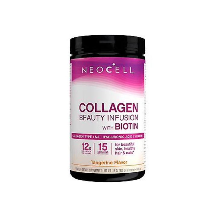 Infuzie de colagen cu biotina Neocell, 330g, aroma de mandarina