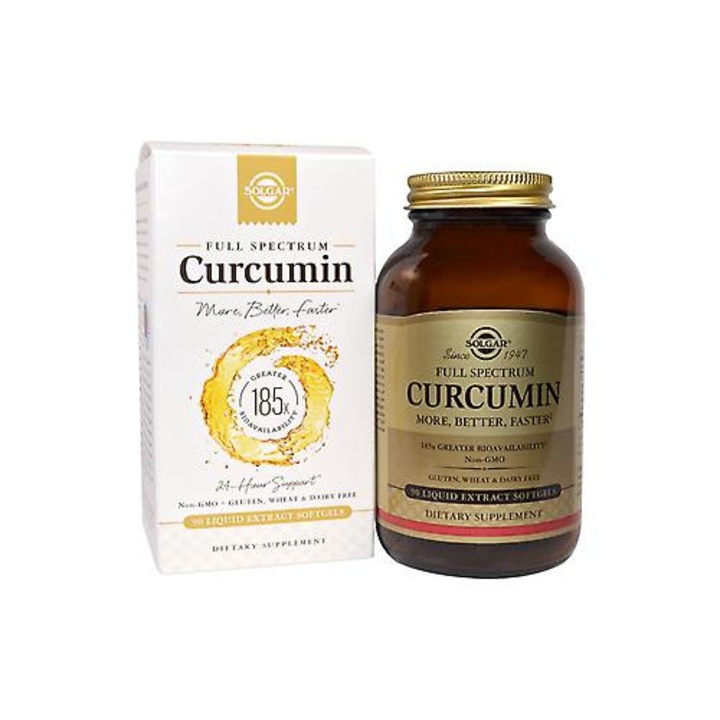 Suplimente alimentare, Solgar, Full Spectrum Curcumin, 90 capsule