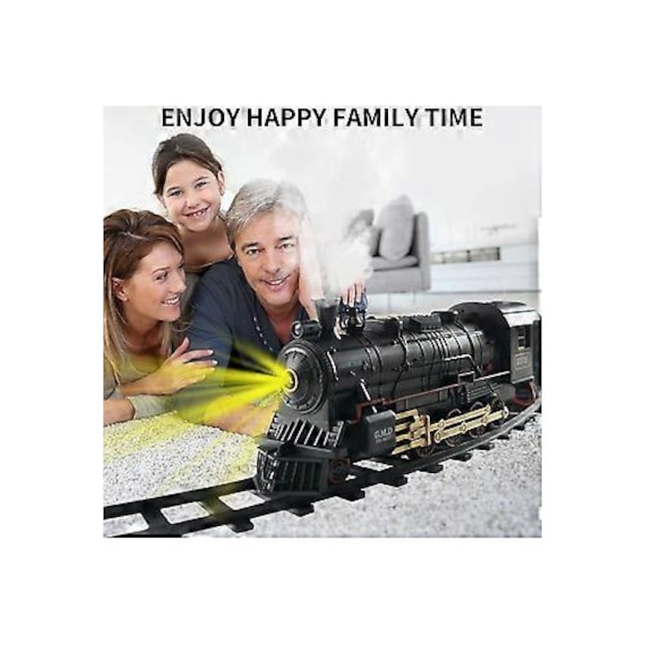 Elektromos vonat szett távirányítóval, valósághű hanggal, fénnyel, füsttel, fiúknak