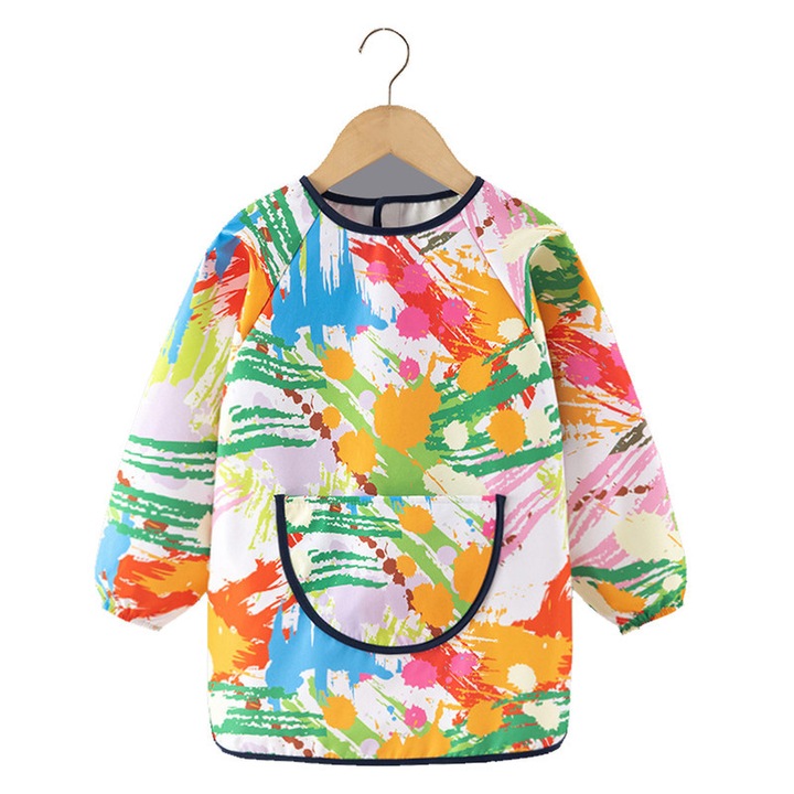 Bluza copii graffiti Lingo, Material Impermeabil si Durabil, Design Colorat Multicolor, Potrivita pentru Varsta 2-5 Ani, Confortabila si Practica, Pentru Zilnice si Activitatii Creative