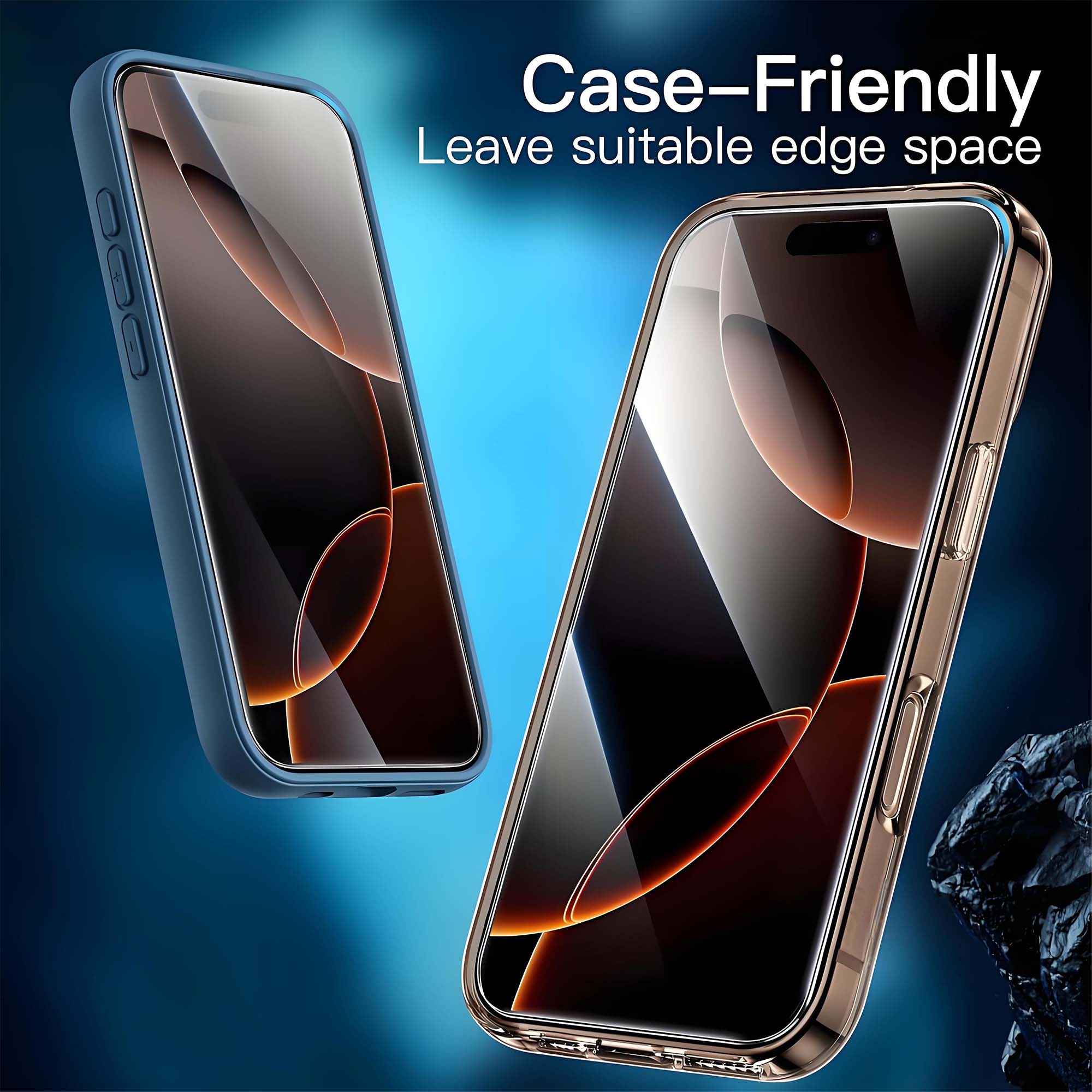 Folie de Protectie pentru iPhone 17 Air, Omelivon, Sticla temperata, Cu Kit de Aplicare Instanta si Functie Automata de Indepartare a Prafului, Duritate 9H, Ultra Claritate HD, Anti-amprenta