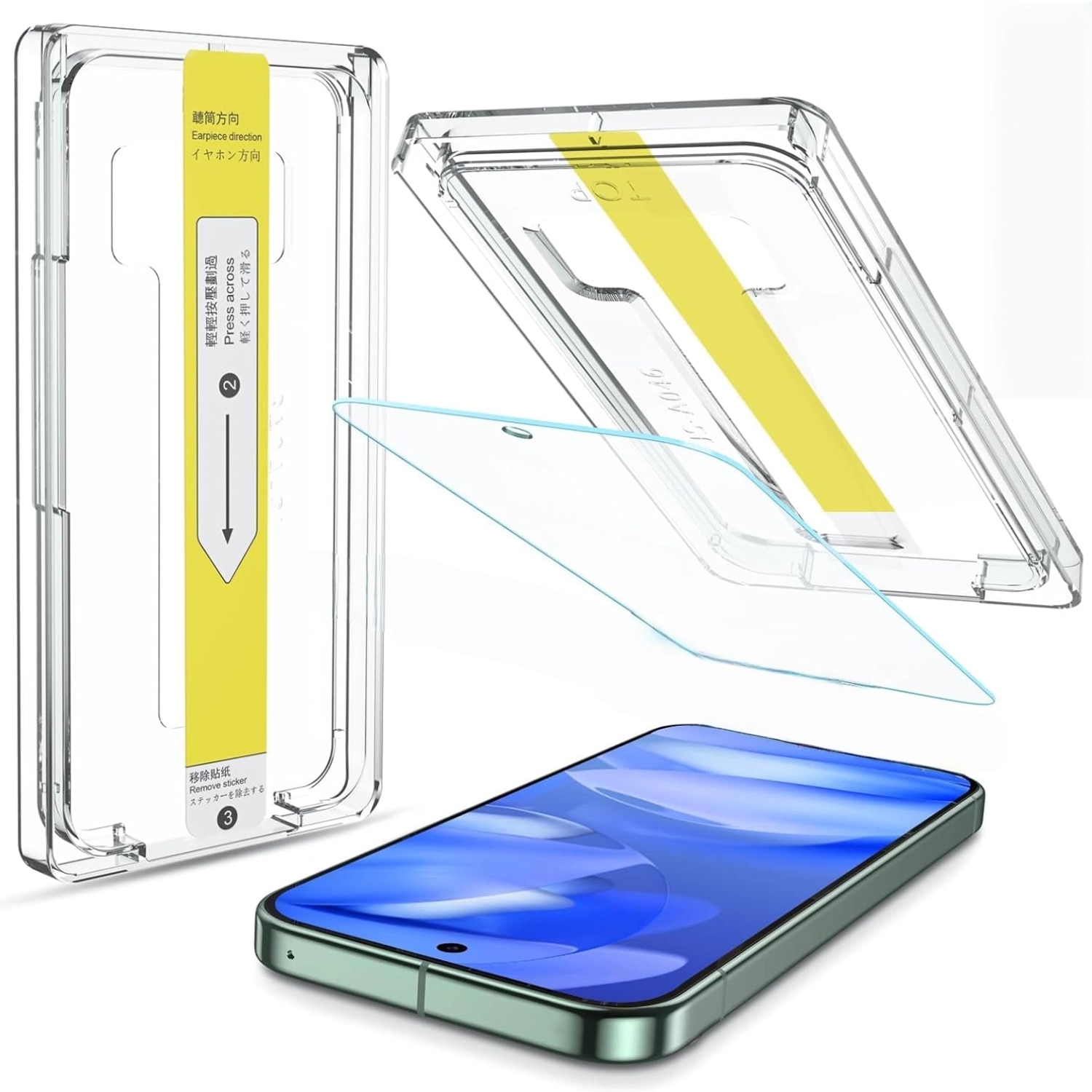 Folie de Protectie pentru iPhone 17 Air, Omelivon, Sticla temperata, Cu Kit de Aplicare Instanta si Functie Automata de Indepartare a Prafului, Duritate 9H, Ultra Claritate HD, Anti-amprenta