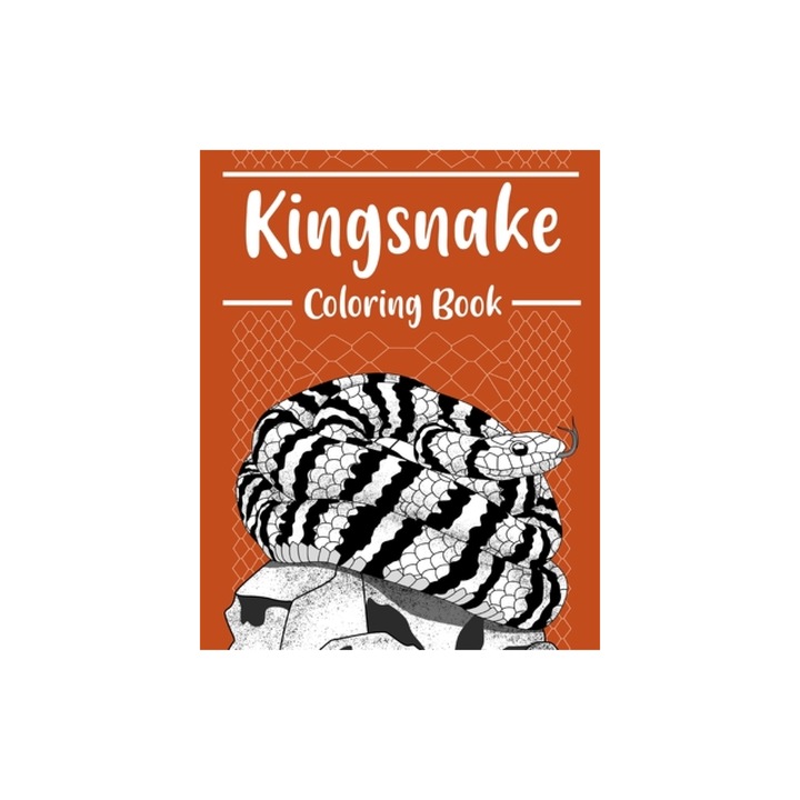 Kingsnake Coloring Book Coloring Books for Adults, Serpentes Coloring Pages, Gifts for Snake Lovers, Paperland