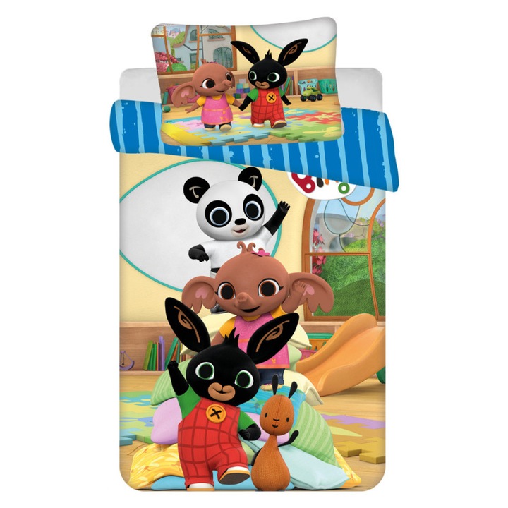 Set de lenjerie de pat pentru copii Bing Tower, 100×135cm, 40×60 cm
