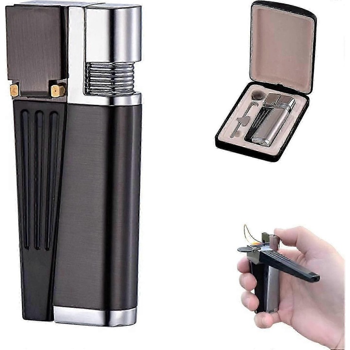 Bricheta portabila metalica, design unic, rezistent la vant, 96x36mm