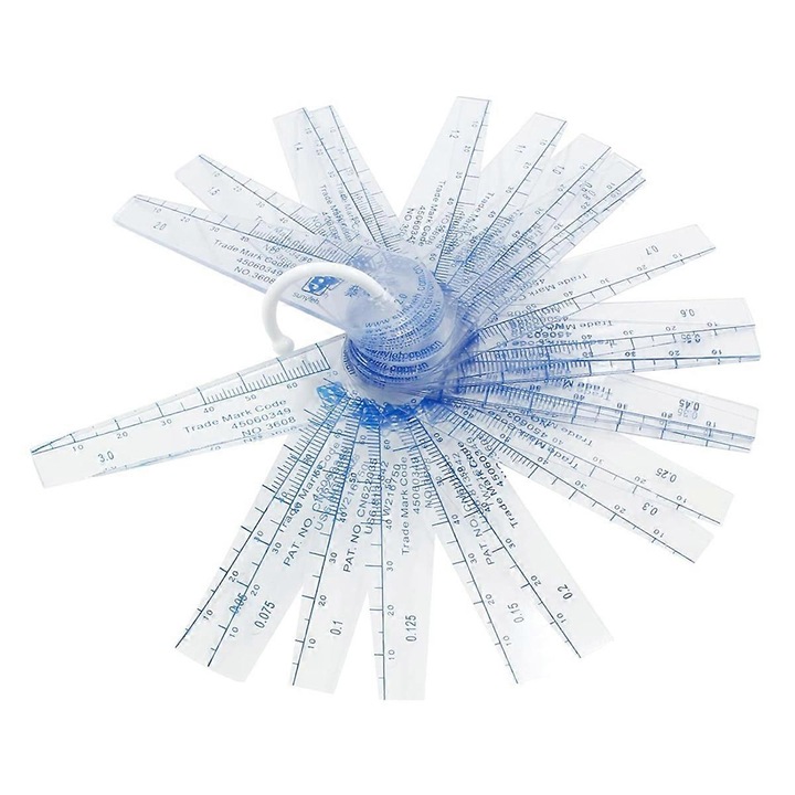 Set instrument de masurare, 25 in 1, plastic, grosimi 0.05-3mm