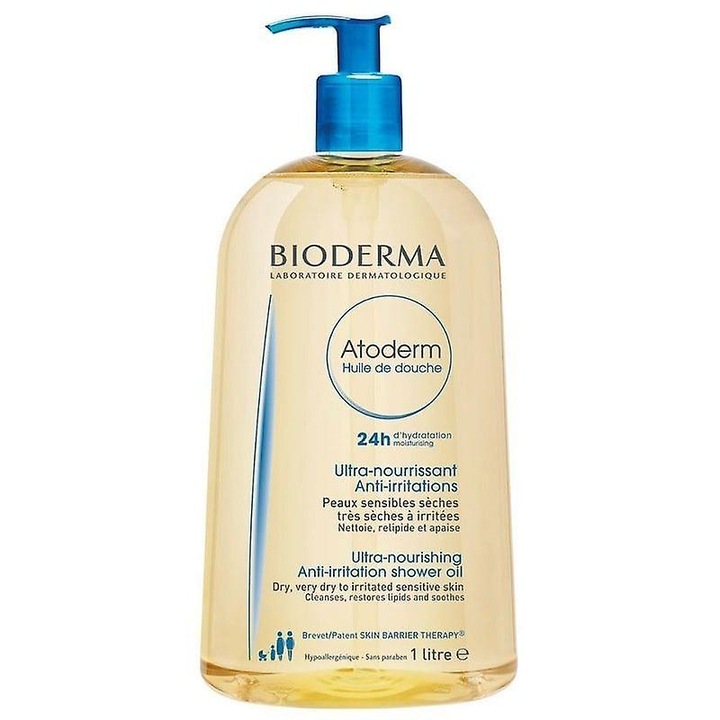 Atoderm tusfürdő 1000ml, száraz és érzékeny bőrre, nem zsíros, növényi biolipidekkel