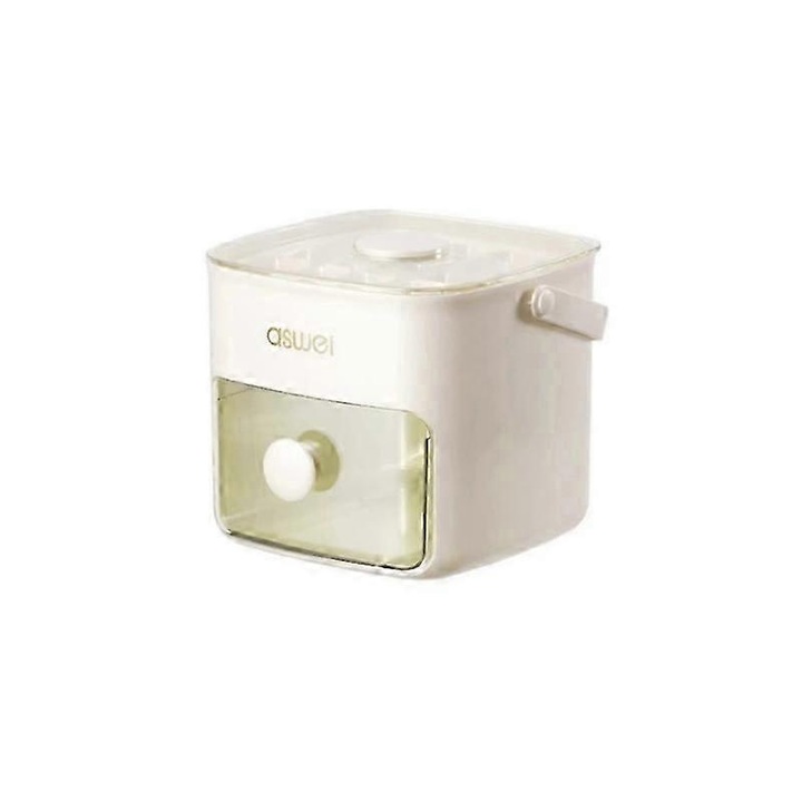 Masina de gheata portabila 48 cuburi, design alb, capacitate mare, utilizare usoara