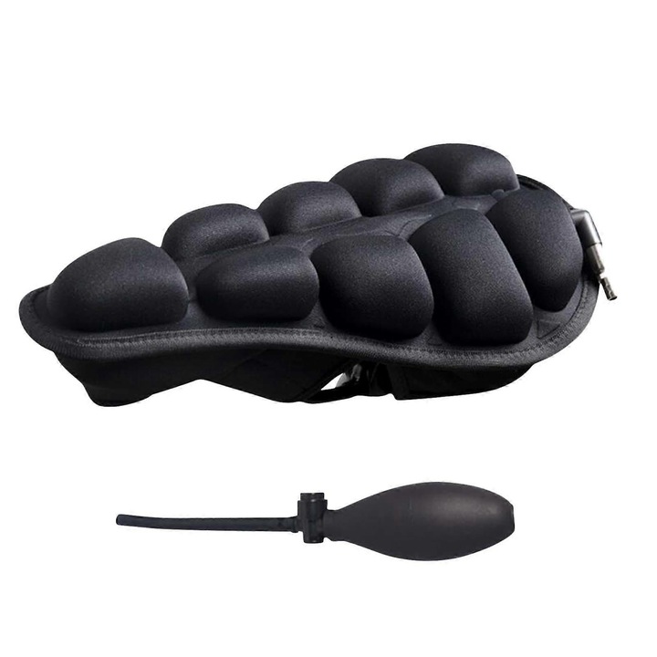 Perna pentru bicicleta, neagra, set de 4 dimensiuni, material TPU+lycra, 26.5x25x3.4cm, 28.5x18.5x3.4cm