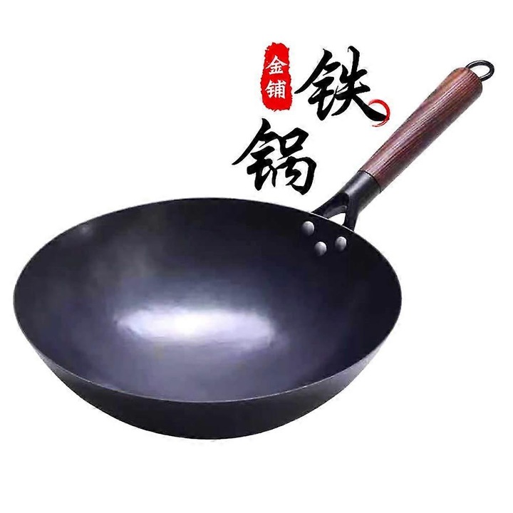 Tigai din fier forjate manual, 36cm, non-aderent, pre-condimentata