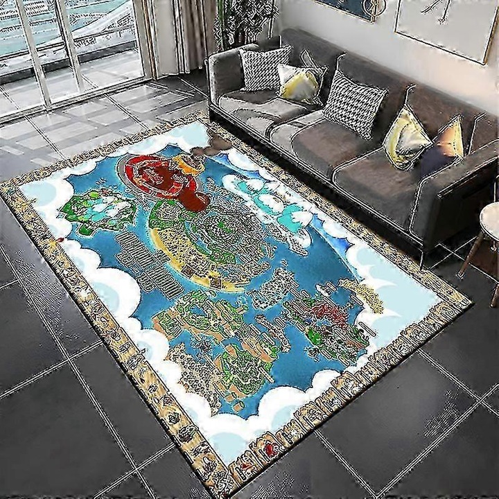 Правоъгълен килим, 100% полиестер, класически стил, кариран модел, 120x160 см, комплект за хол и спалня