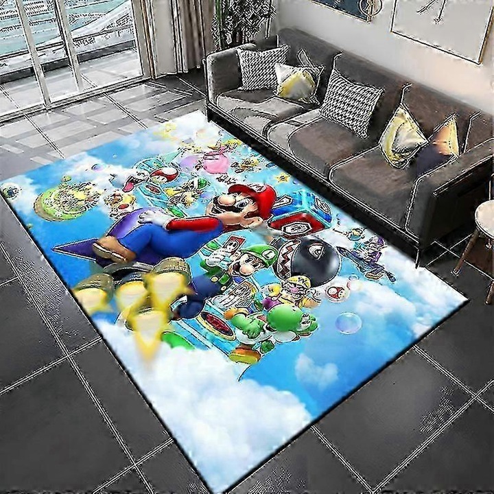 Covor de zona pentru jocuri Bros, 15 dimensiuni, covor pentru casa, dormitor, canapea, pres, decor de bucatarie, covor antiderapant, stil H 150x220cm (59x86in)