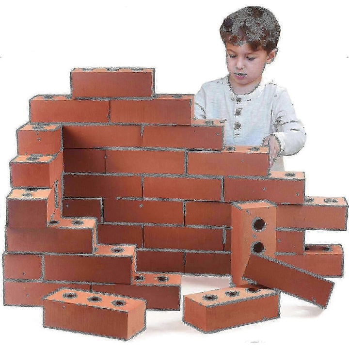 100 darabos piros habkocka készlet, 1,6x0,45x0,5 cm, építőjátékokhoz és szerepjátékokhoz