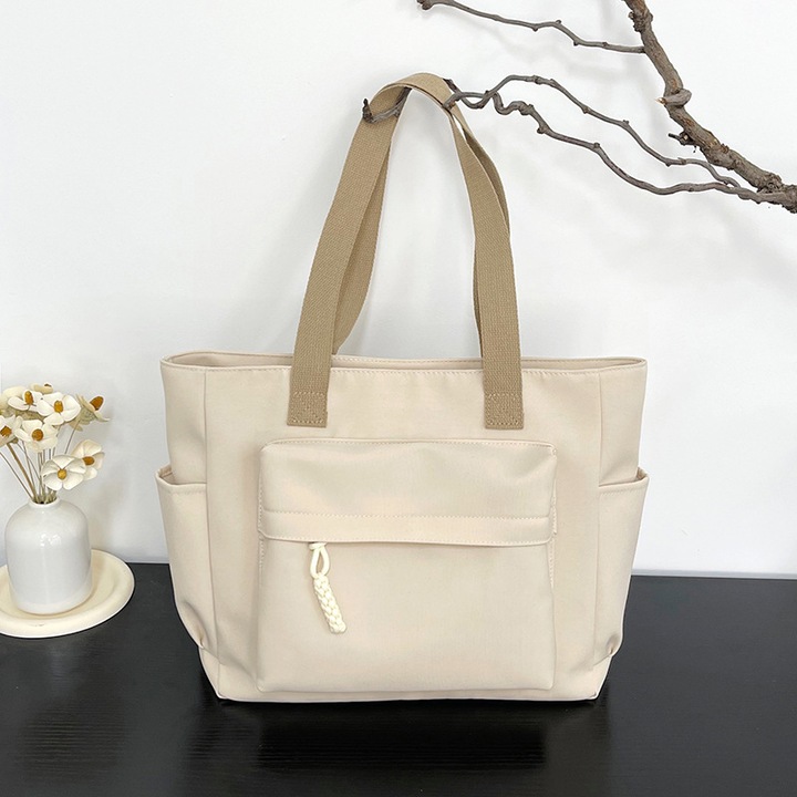 Vászon bevásárlótáska, 42x29x10cm, fehér