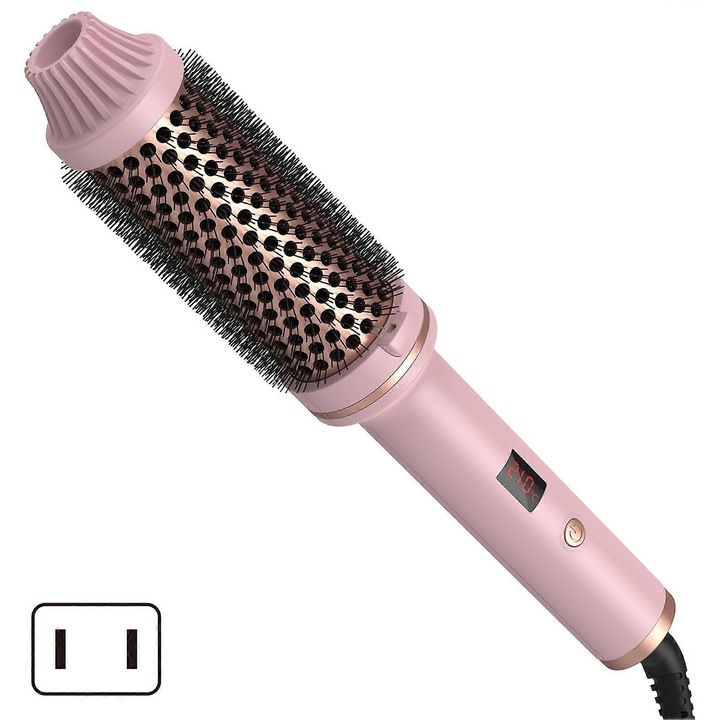Perie de par electrica 2 in 1, 30W, 38mm, 110-240V, roz