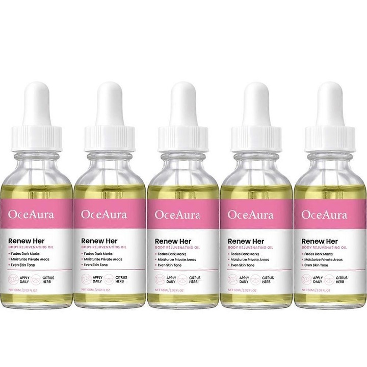 Ulei iluminator pentru corp, 60ml, set de 5 bucati, hidratant, pentru toate tipurile de piele