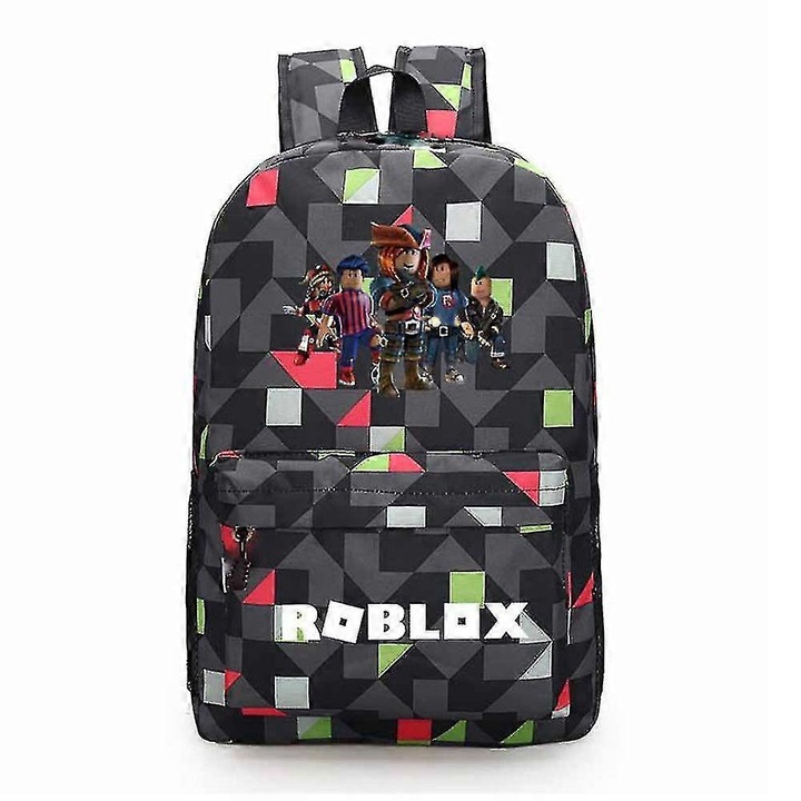 Rucsac laptop multicolor pentru scoala, Roblox, capacitate mare, 45x18x31cm