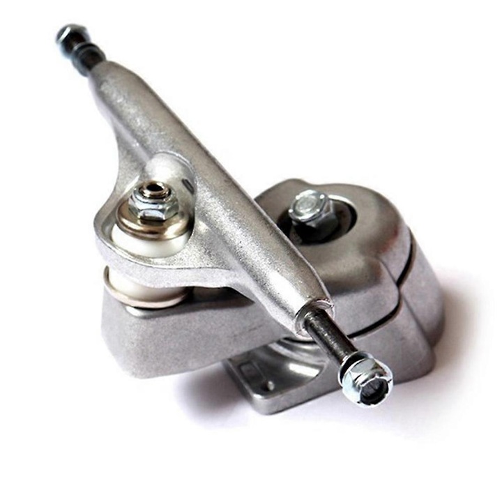 Suport pentru skateboard, argintiu, din aliaj de aluminiu