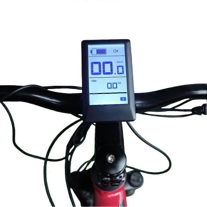 Display electric pentru biciclete Bafang, compatibil cu motoare BBS01 BBS02, culoare: conform imaginii, material: plastic