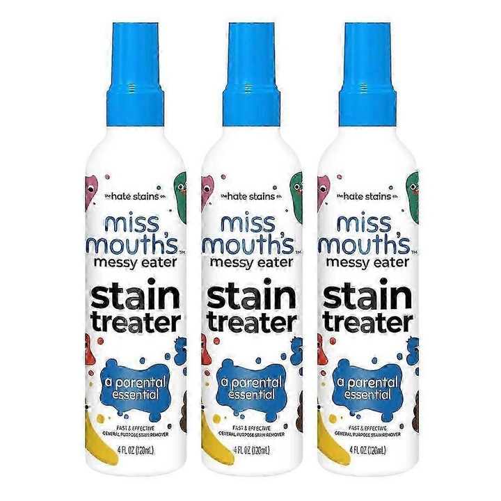 Spray pentru indepartarea petelor, 120ml, set de 3, pentru haine si covoare, eficient pe pete de alimente, multicolor