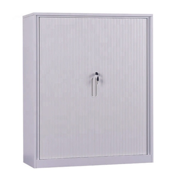 Dulap metalic Premium Asamblat cu usi tambur/pliante 2 rafturi 1000x420x1200 mm (LxlxH), 50 kg/polita, PLUS