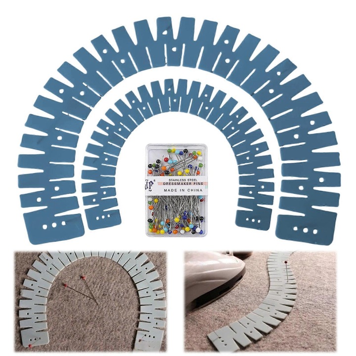 2 darabos rugalmas szilikon szegélyvezető készlet, hőálló, csúszásmentes, 30x3cm, többszínű